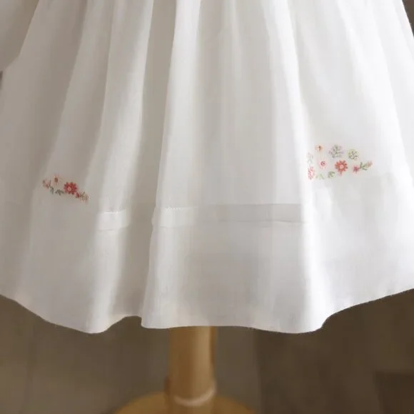 Long Sleeve Off-White/Ivory Smocked Dress Sarah Louise Special Occasion GORGEOUS